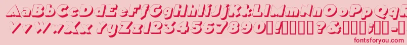 TricorneoutlinesskItalic Font – Red Fonts on Pink Background