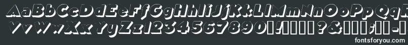 フォントTricorneoutlinesskItalic – 黒い背景に白い文字