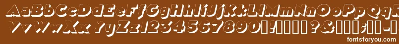 TricorneoutlinesskItalic Font – White Fonts on Brown Background