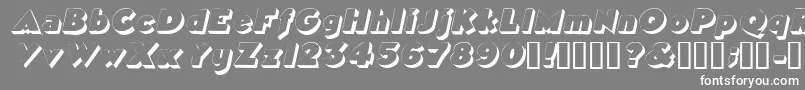 TricorneoutlinesskItalic Font – White Fonts on Gray Background