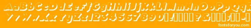 TricorneoutlinesskItalic Font – White Fonts on Orange Background
