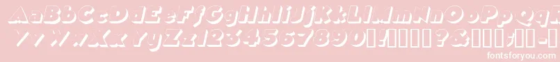 TricorneoutlinesskItalic Font – White Fonts on Pink Background