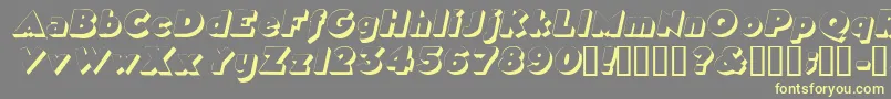 TricorneoutlinesskItalic Font – Yellow Fonts on Gray Background