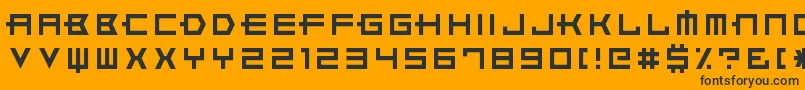 XerosKarma Font – Black Fonts on Orange Background