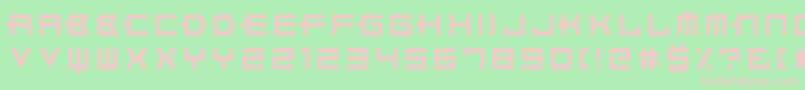 XerosKarma-fontti – vaaleanpunaiset fontit vihreällä taustalla