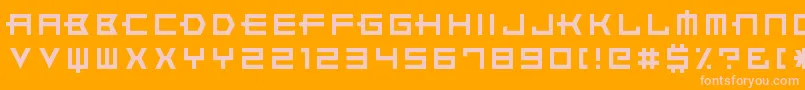 XerosKarma-Schriftart – Rosa Schriften auf orangefarbenem Hintergrund