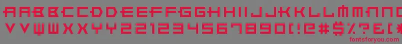 XerosKarma Font – Red Fonts on Gray Background