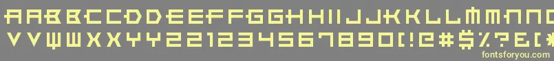 XerosKarma-fontti – keltaiset fontit harmaalla taustalla
