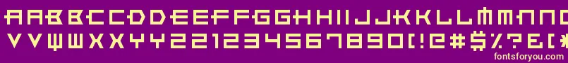 XerosKarma Font – Yellow Fonts on Purple Background