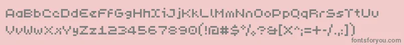 フォントPixL – ピンクの背景に灰色の文字