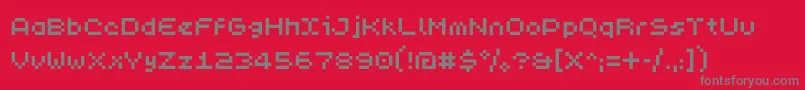 PixL Font – Gray Fonts on Red Background