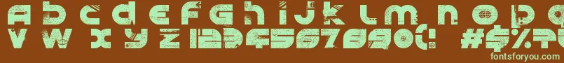 Czcionka GraphikArts – zielone czcionki na brązowym tle