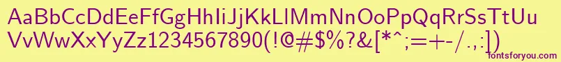Шрифт NovaRegular – фиолетовые шрифты на жёлтом фоне