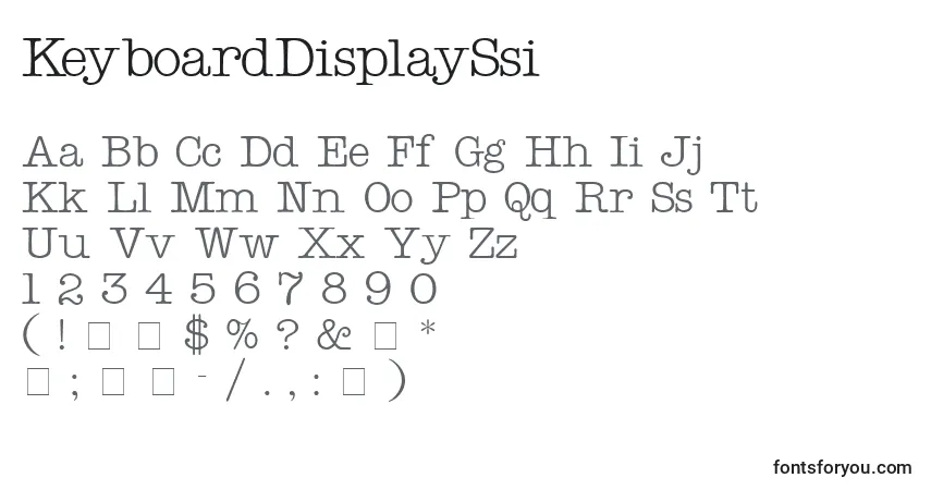 KeyboardDisplaySsi Font – alphabet, numbers, special characters