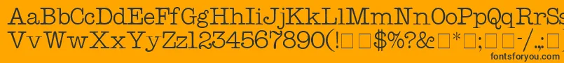 Шрифт KeyboardDisplaySsi – чёрные шрифты на оранжевом фоне