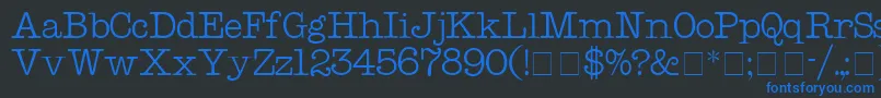 フォントKeyboardDisplaySsi – 黒い背景に青い文字