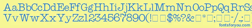 KeyboardDisplaySsi Font – Blue Fonts on Yellow Background