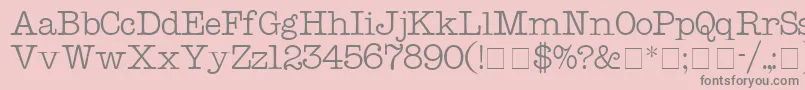 KeyboardDisplaySsi Font – Gray Fonts on Pink Background