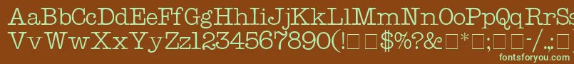 KeyboardDisplaySsi Font – Green Fonts on Brown Background