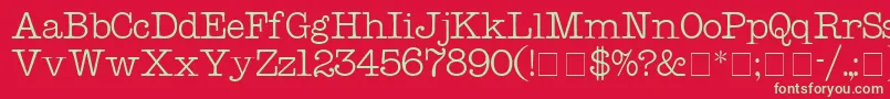 KeyboardDisplaySsi Font – Green Fonts on Red Background