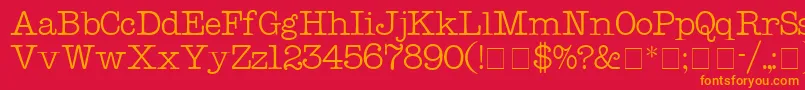 fuente KeyboardDisplaySsi – Fuentes Naranjas Sobre Fondo Rojo