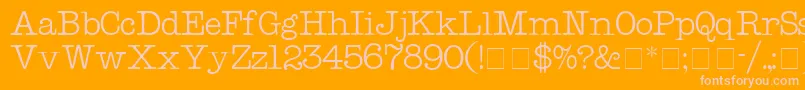 KeyboardDisplaySsi Font – Pink Fonts on Orange Background