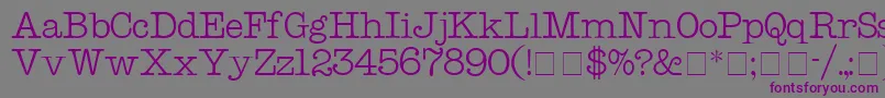 KeyboardDisplaySsi Font – Purple Fonts on Gray Background
