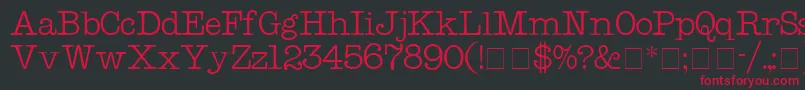 KeyboardDisplaySsi Font – Red Fonts on Black Background
