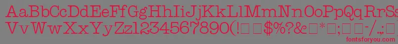KeyboardDisplaySsi Font – Red Fonts on Gray Background