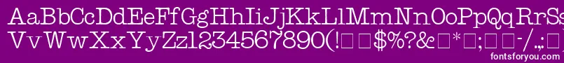 KeyboardDisplaySsi Font – White Fonts on Purple Background