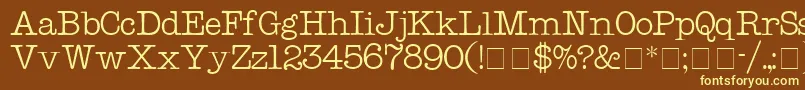 KeyboardDisplaySsi Font – Yellow Fonts on Brown Background