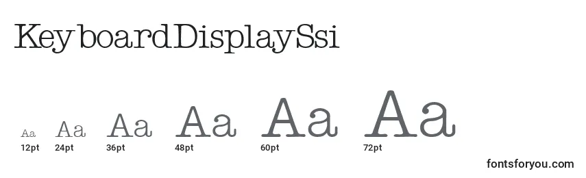 Размеры шрифта KeyboardDisplaySsi