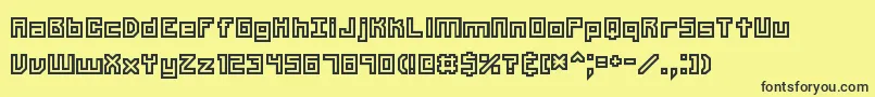 Unlearned2Brk Font – Black Fonts on Yellow Background