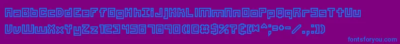 Czcionka Unlearned2Brk – niebieskie czcionki na fioletowym tle