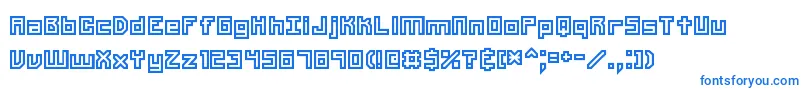 Unlearned2Brk Font – Blue Fonts on White Background