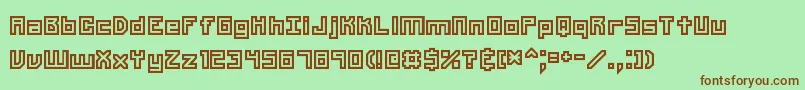 Unlearned2Brk Font – Brown Fonts on Green Background