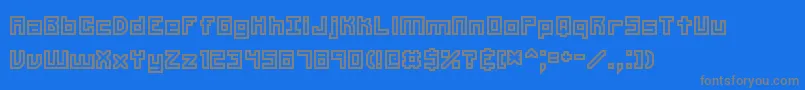 Unlearned2Brk Font – Gray Fonts on Blue Background