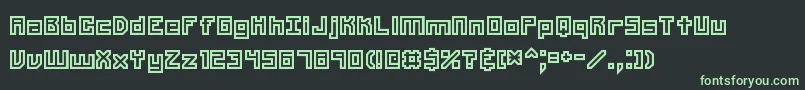 Unlearned2Brk Font – Green Fonts on Black Background