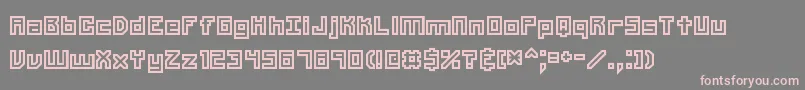 フォントUnlearned2Brk – 灰色の背景にピンクのフォント
