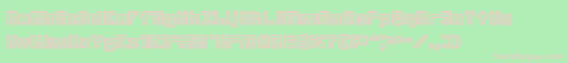 Unlearned2Brk Font – Pink Fonts on Green Background