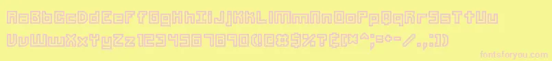 Unlearned2Brk Font – Pink Fonts on Yellow Background