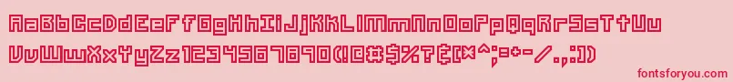 Unlearned2Brk Font – Red Fonts on Pink Background