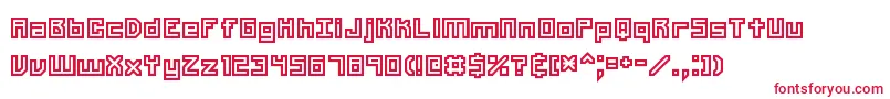 フォントUnlearned2Brk – 赤い文字