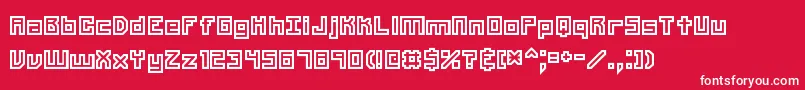 Unlearned2Brk Font – White Fonts on Red Background