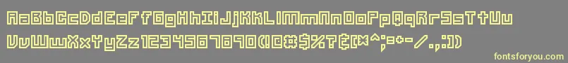 Unlearned2Brk Font – Yellow Fonts on Gray Background