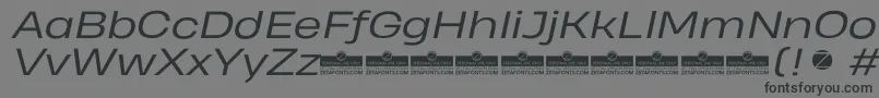 HeadingProWideBookItalicTrial Font – Black Fonts on Gray Background