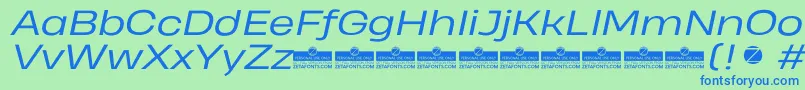 フォントHeadingProWideBookItalicTrial – 青い文字は緑の背景です。