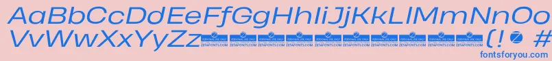 Saiba mais sobre a fonte HeadingProWideBookItalicTrial Fonte HeadingProWideBookItalicTrial – fontes azuis em um fundo rosa