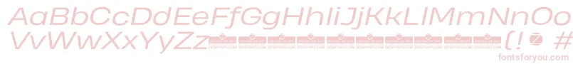 HeadingProWideBookItalicTrial Font – Pink Fonts on White Background