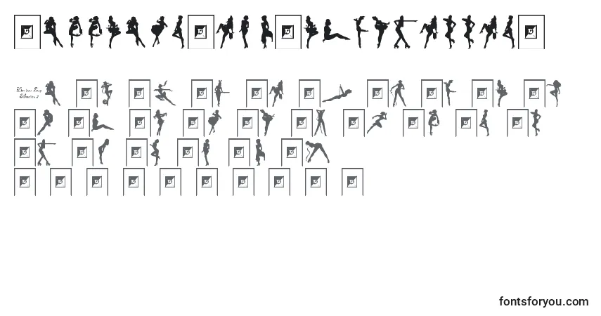 Schriftart DarriansSexySilhouettes2 – Alphabet, Zahlen, spezielle Symbole